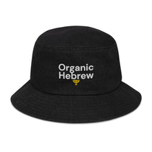 Load image into Gallery viewer, Organic Hebrew, Denim bucket hat