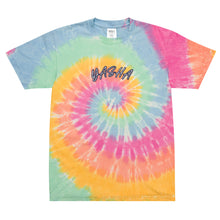 Load image into Gallery viewer, YASHA, embroider letters, tie-dye t-shirt
