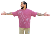 Load image into Gallery viewer, Praise Hands Silhouette, oversized t-shirt (max print)
