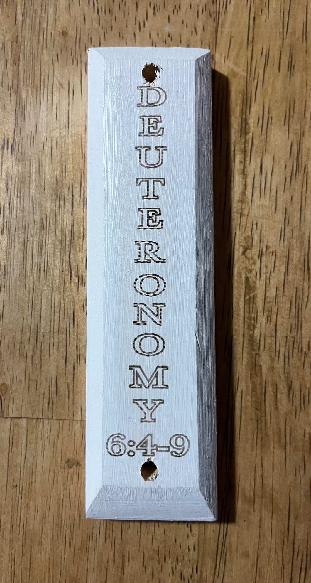 White Mezuzah - Deuteronomy