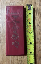 Load image into Gallery viewer, Red Mezuzah with Menorah - Pictograph Hebrew
