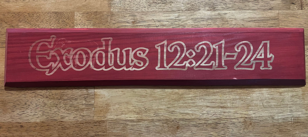 Passover Wooden Door Banner -Exodus 12
