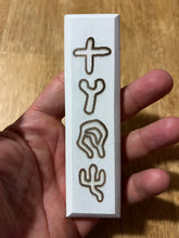 Load image into Gallery viewer, White Mezuzah - Pictograph Torah
