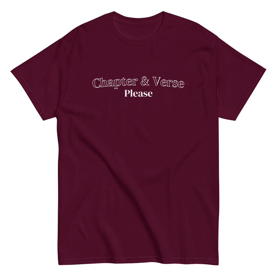 Chapter & Verse, tee