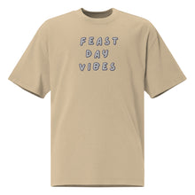 Load image into Gallery viewer, Feast Day Vibes, Oversized Embroidered t-shirt
